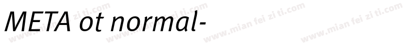 META ot normal字体转换